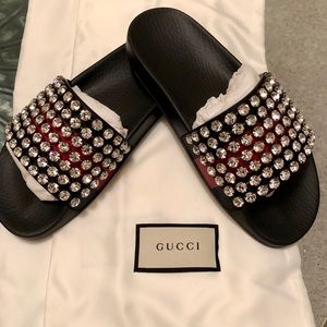 gucci bling slides